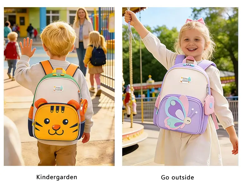 SUN EIGHT 2026 New Cartoon Backpacks Small Satchel For Kindergarden Students Strong Fabric