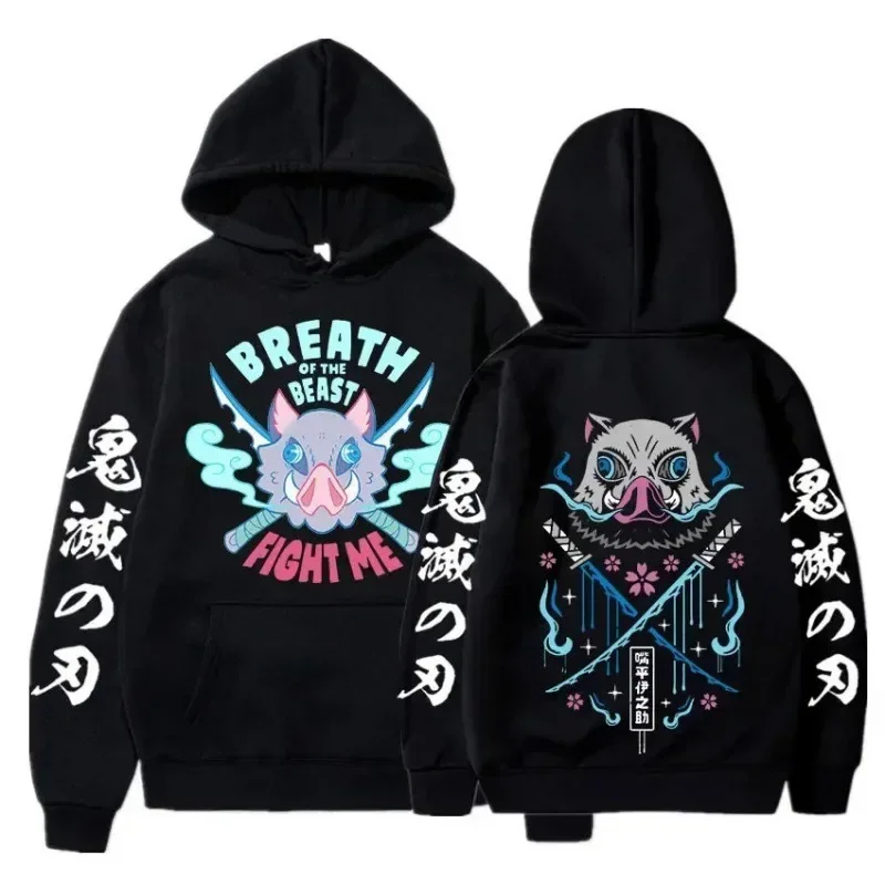 2026 New Demon Slayer Graphic Printed Hoodie Sweatshirt Men's and Women's Hoodie Men's Tops Sports Hoodie Harajuku Y2K Hoodie
