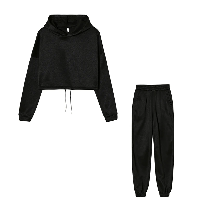 Women's Long-Sleeved Sports Suit, Casual Waist Wear Fashion Trend Two-Piece Set