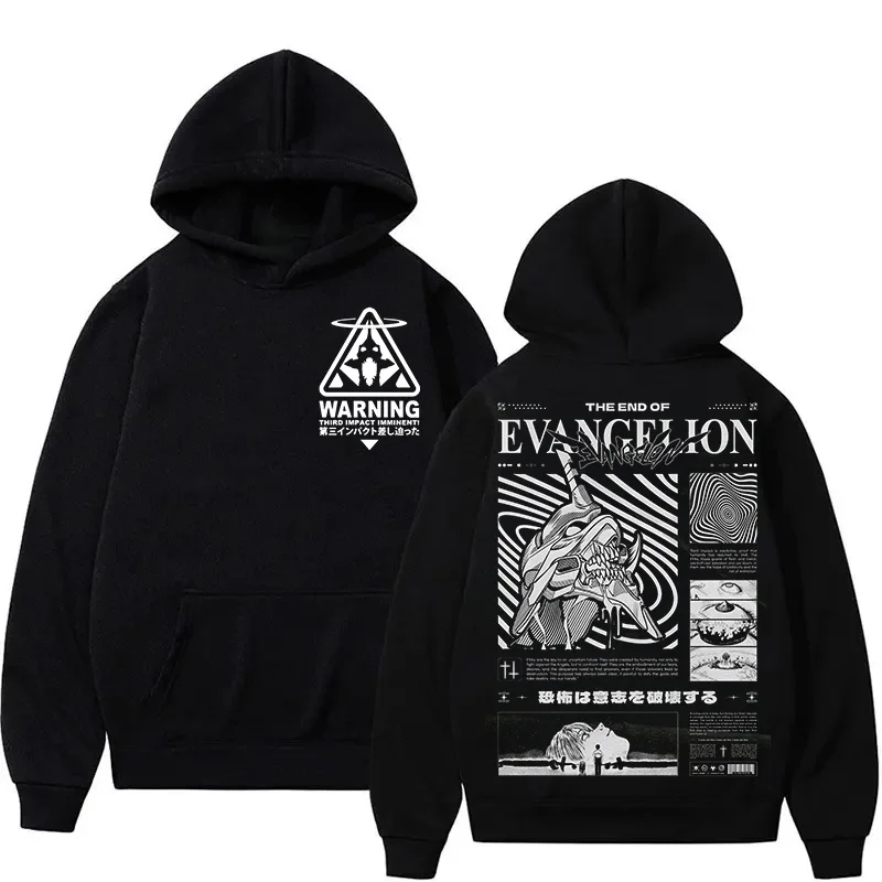 2026 New Evangelion Anime Eva Printed Hoodie Sweatshirt Men's and Women's Hoodie Men's Tops Sports Hoodie Harajuku Y2K Hoodie