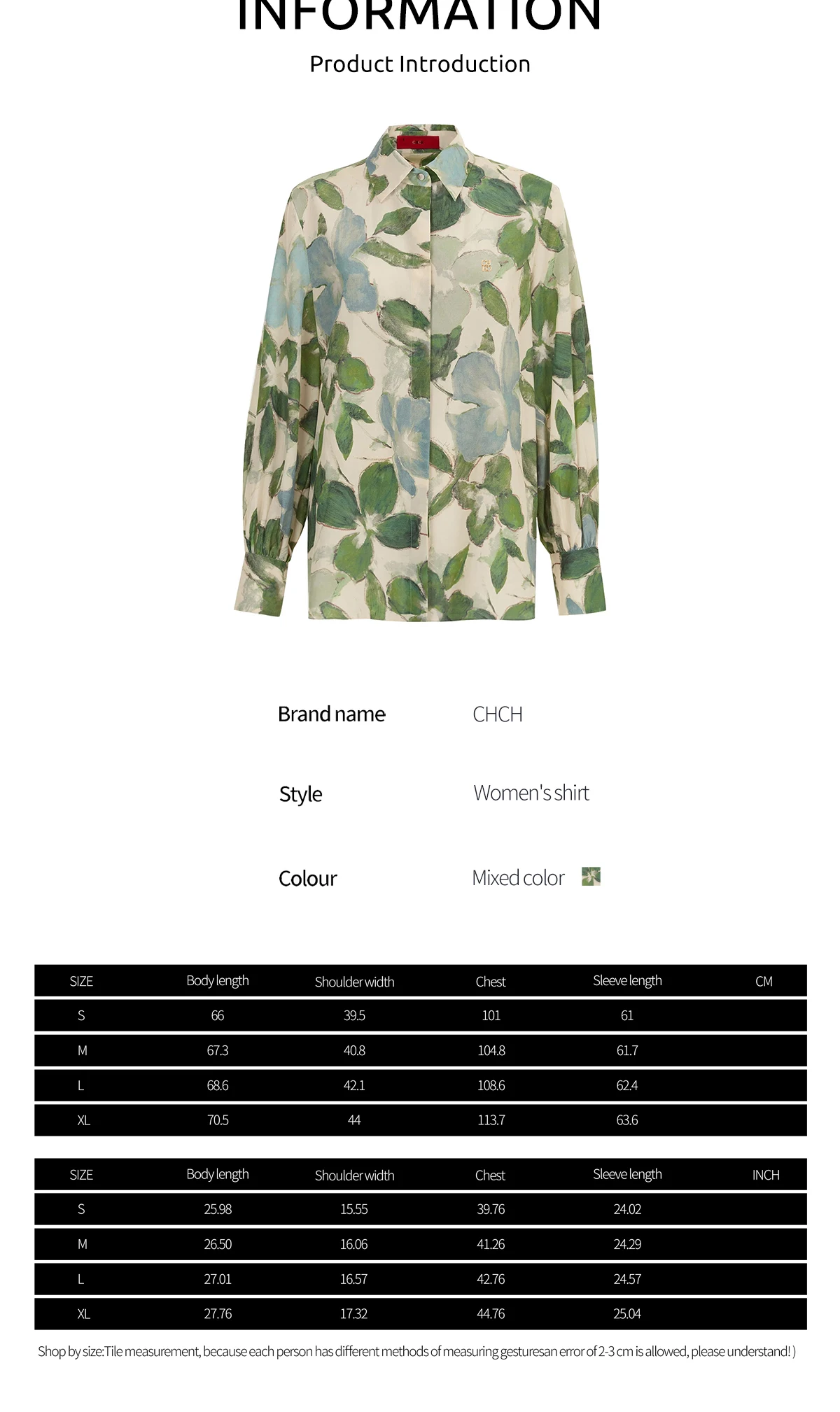 Women's Fashionable Casual Printed Long Sleeved Office Shirt
