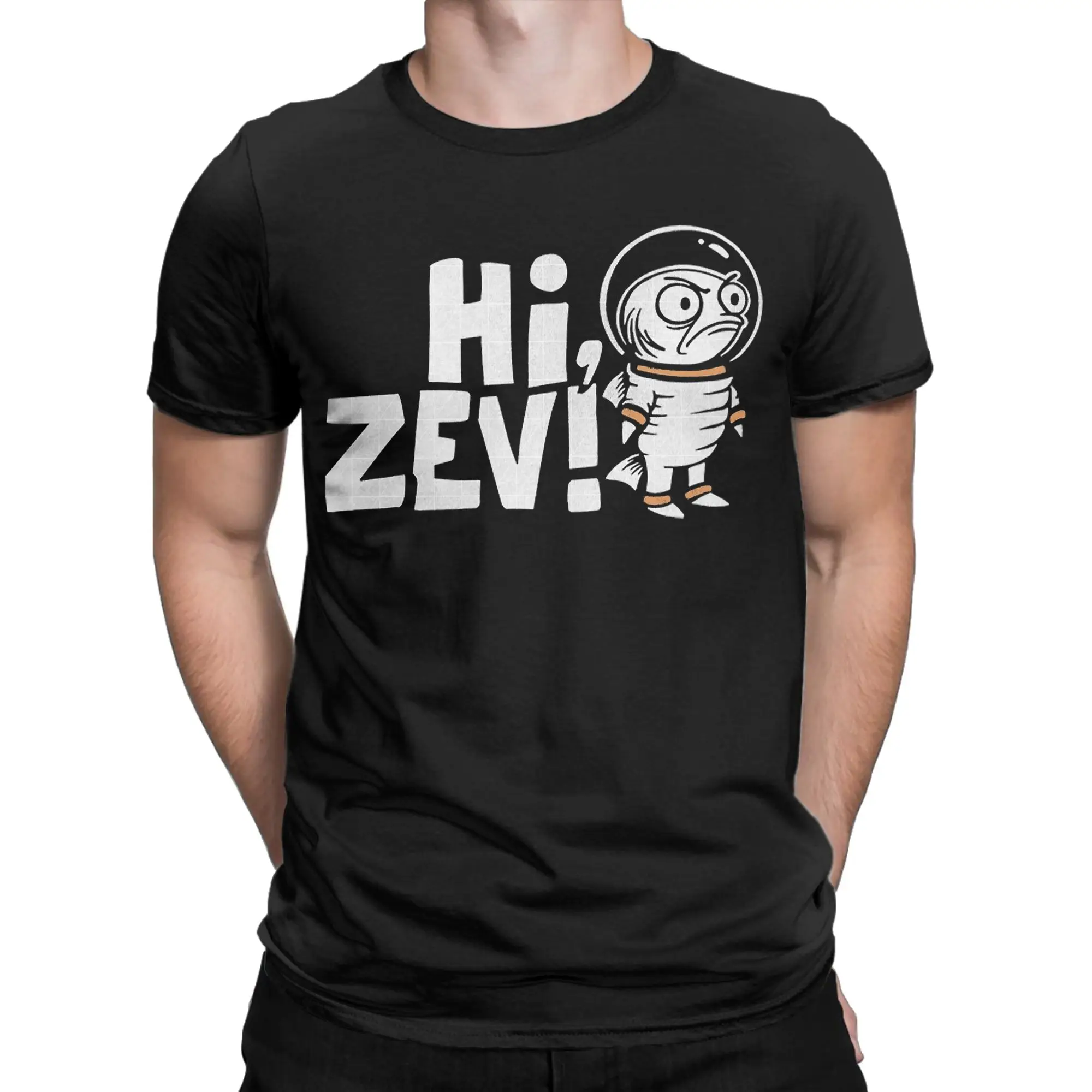 Novelty Dungeon Crawler Carl Hi Zev T-Shirt Men Crewneck Pure Cotton T Shirt Short Sleeve Tees Gift Idea Clothing