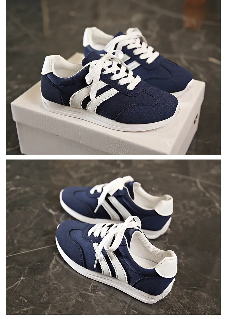 Large Size Sport Shoes Women's Casual All Match Spring Autumn Flat Bottom Yellow Blue Style Comfortable Running Shoes