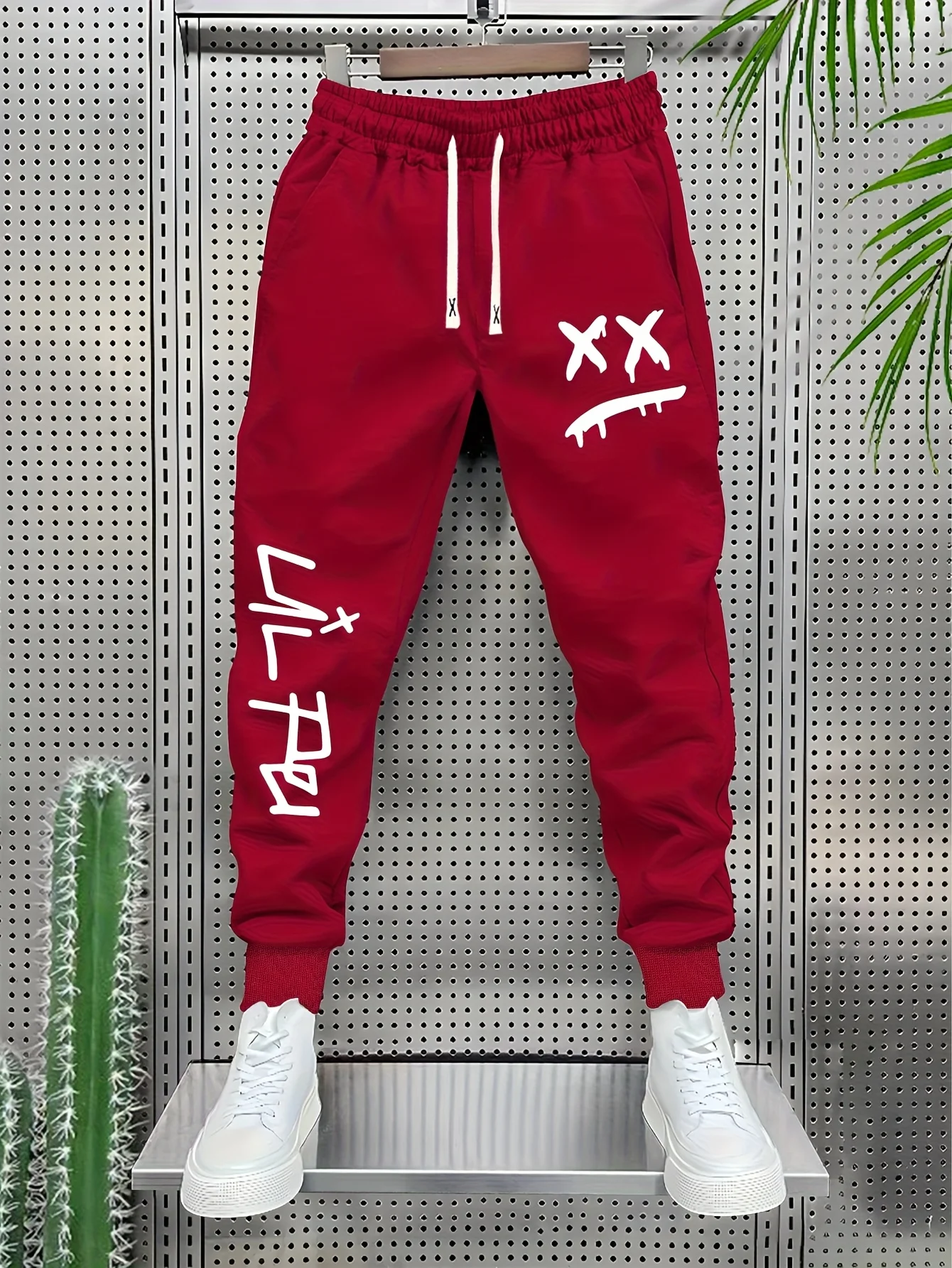 Geometric Print Casual Men'S Pants Street Fitness Multi-Functional Outfit Elastic Stretch Fabric