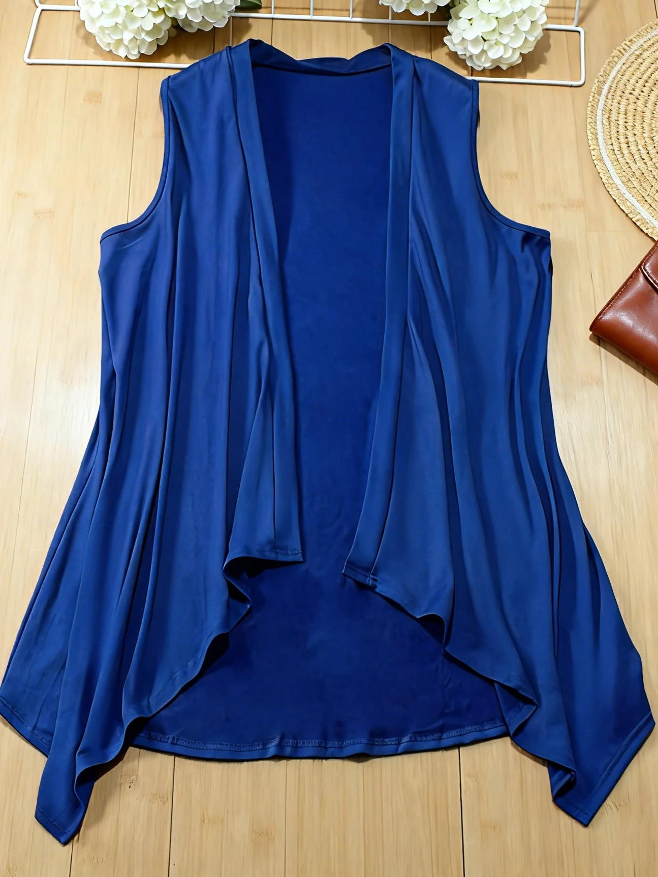 Women's Plus Size Flowy Draped Vest