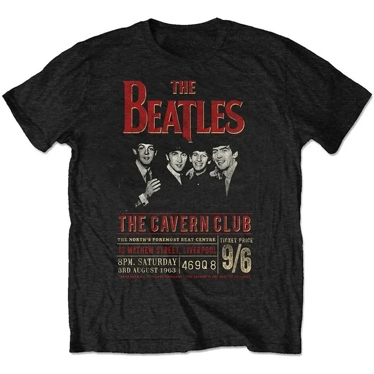 2026 Summer New Beatles Cavern '63 Retro Beatles Lennon Short-sleeved Men Women T-shirt Hip Hop Streetwear Oversized Tshirt