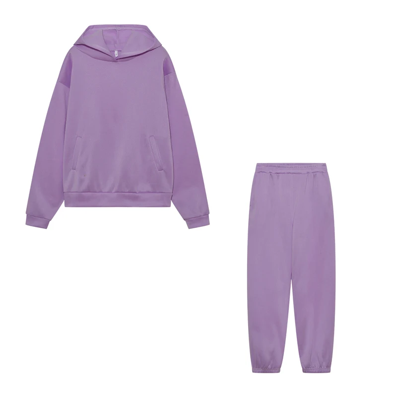 2026 Trend Casual Fashion Thickened Long-Sleeved Sweater And Pants Two-Piece Set with Cap for Women
