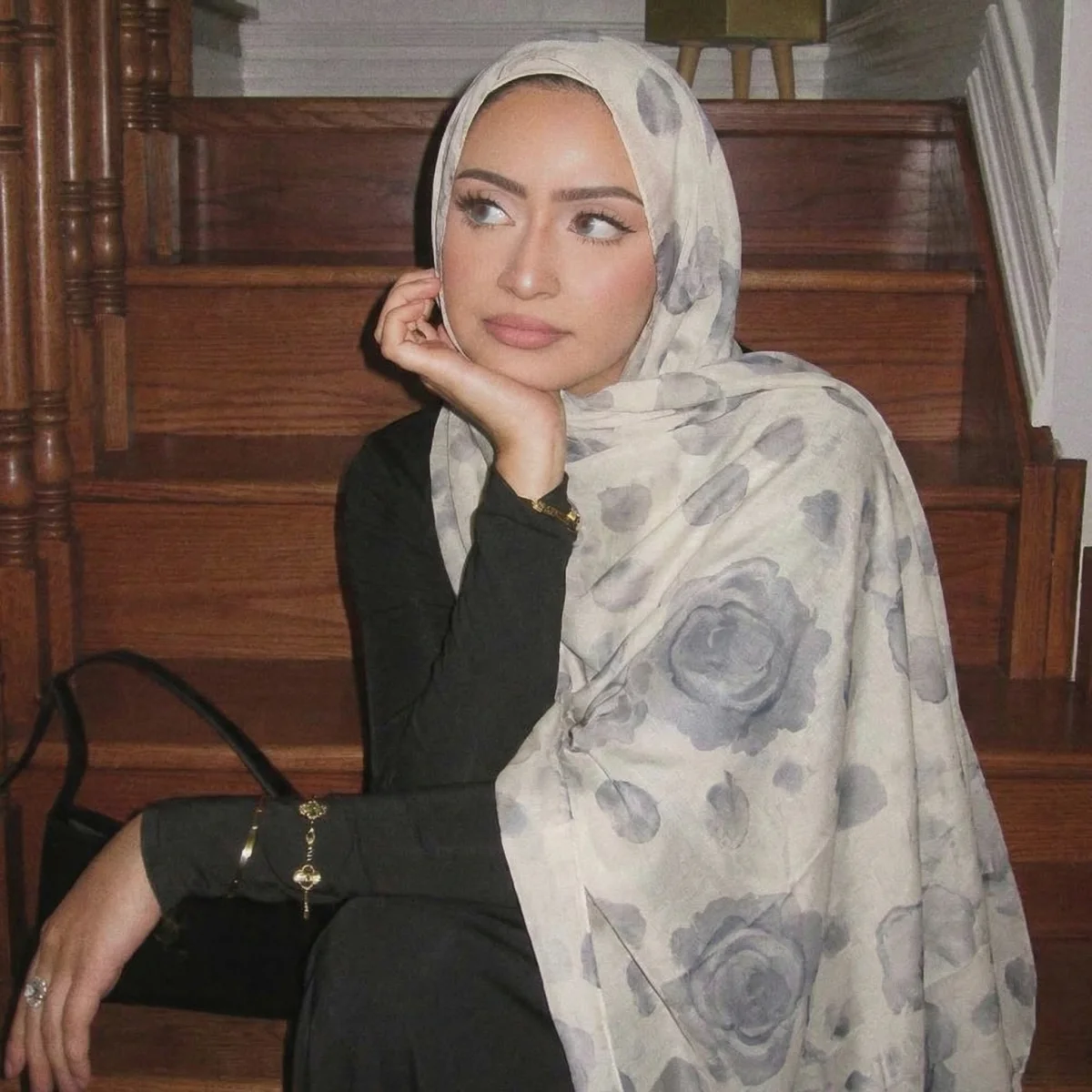 New Design Printed Hijabs Premium Watercolor Women Headscarf Soft Scarf Shawl Suitable For Daily Abaya Accessories Women Veil