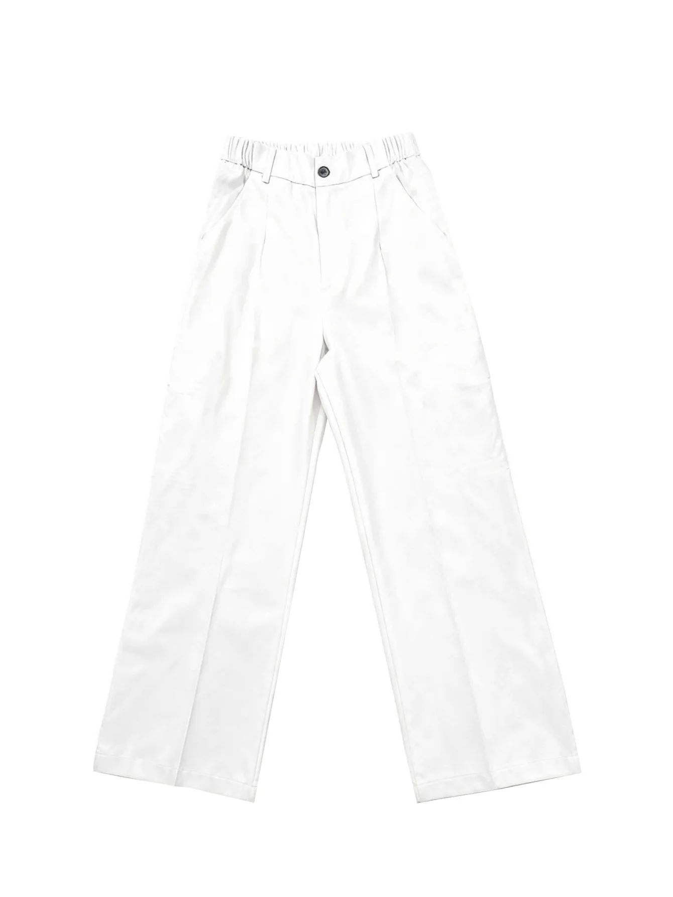 Women's High-Waisted Straight-Leg Trousers Formal Office Trousers Slim-Fit Cut Classic Solid-Colour Suit Trousers