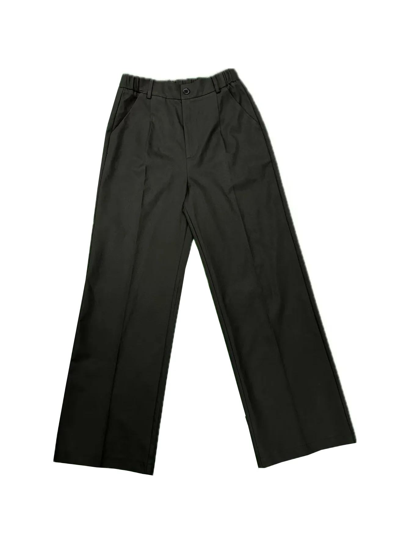 Women's High-Waisted Straight-Leg Trousers Formal Office Trousers Slim-Fit Cut Classic Solid-Colour Suit Trousers