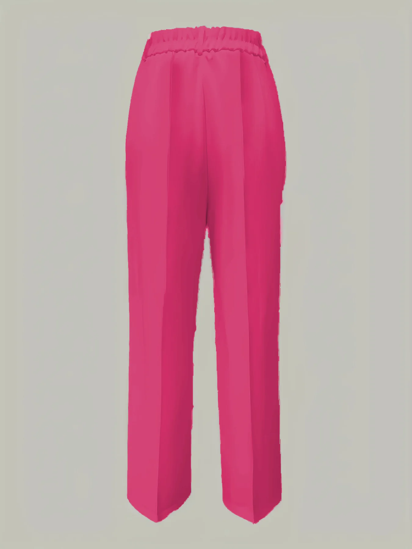 Women's High-Waisted Straight-Leg Trousers Formal Office Trousers Slim-Fit Cut Classic Solid-Colour Suit Trousers