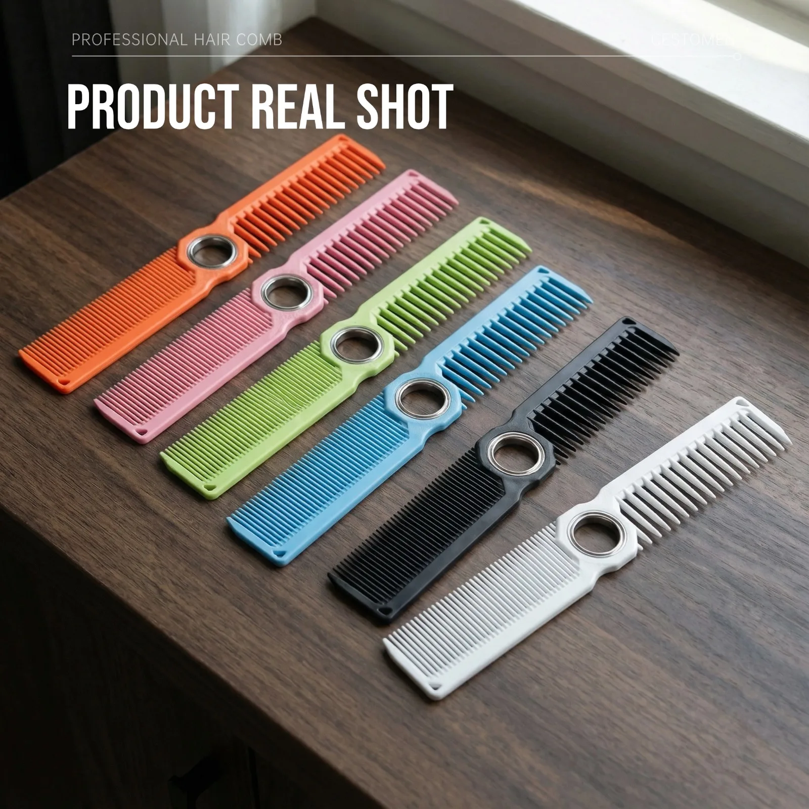1Pc New Design Fidget Spinning Barber Fade Haircut Combs For Men Women Dual-Sided Wide Fine Tooth Smooth Hair Comb Styling Tools