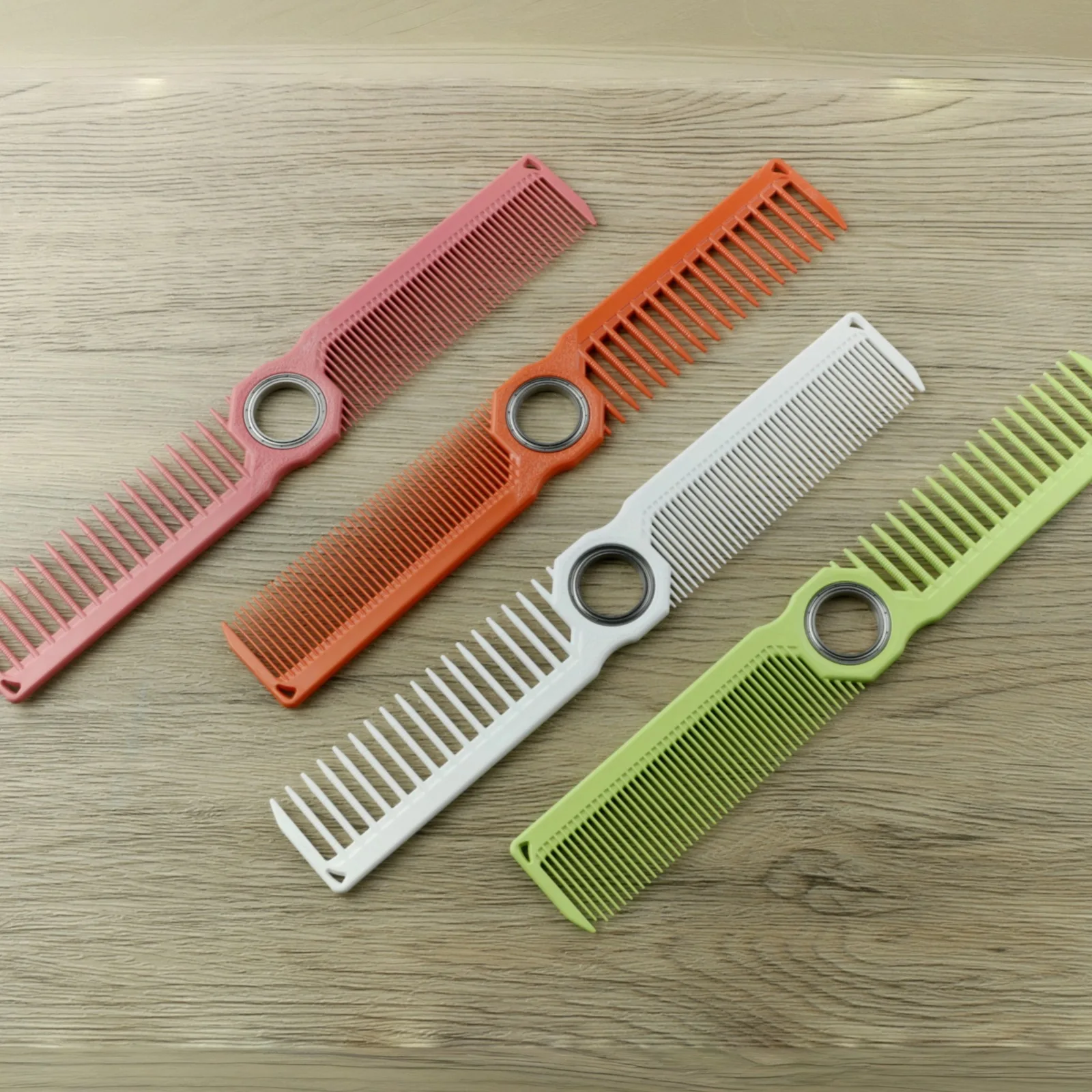 1Pc New Design Fidget Spinning Barber Fade Haircut Combs For Men Women Dual-Sided Wide Fine Tooth Smooth Hair Comb Styling Tools