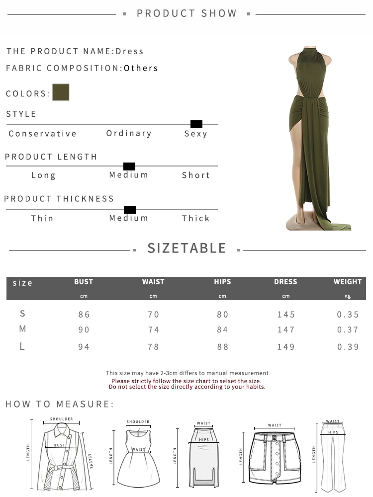 Kliou Side Hollow Design Dress Woman Bandage Halter Backless Sleeveless Irregular High Splits Robe Vacation Elegant Long Bodycon
