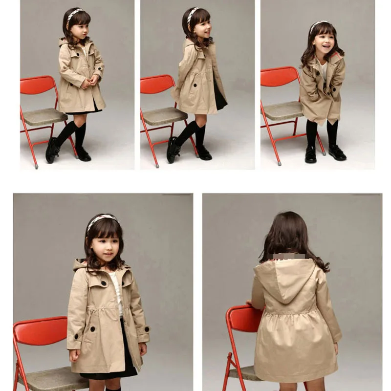 Children's Outerwear 2026 Girls' Korean Version Spring and Autumn Cardigan Fashion Hooded Windbreaker Jacket