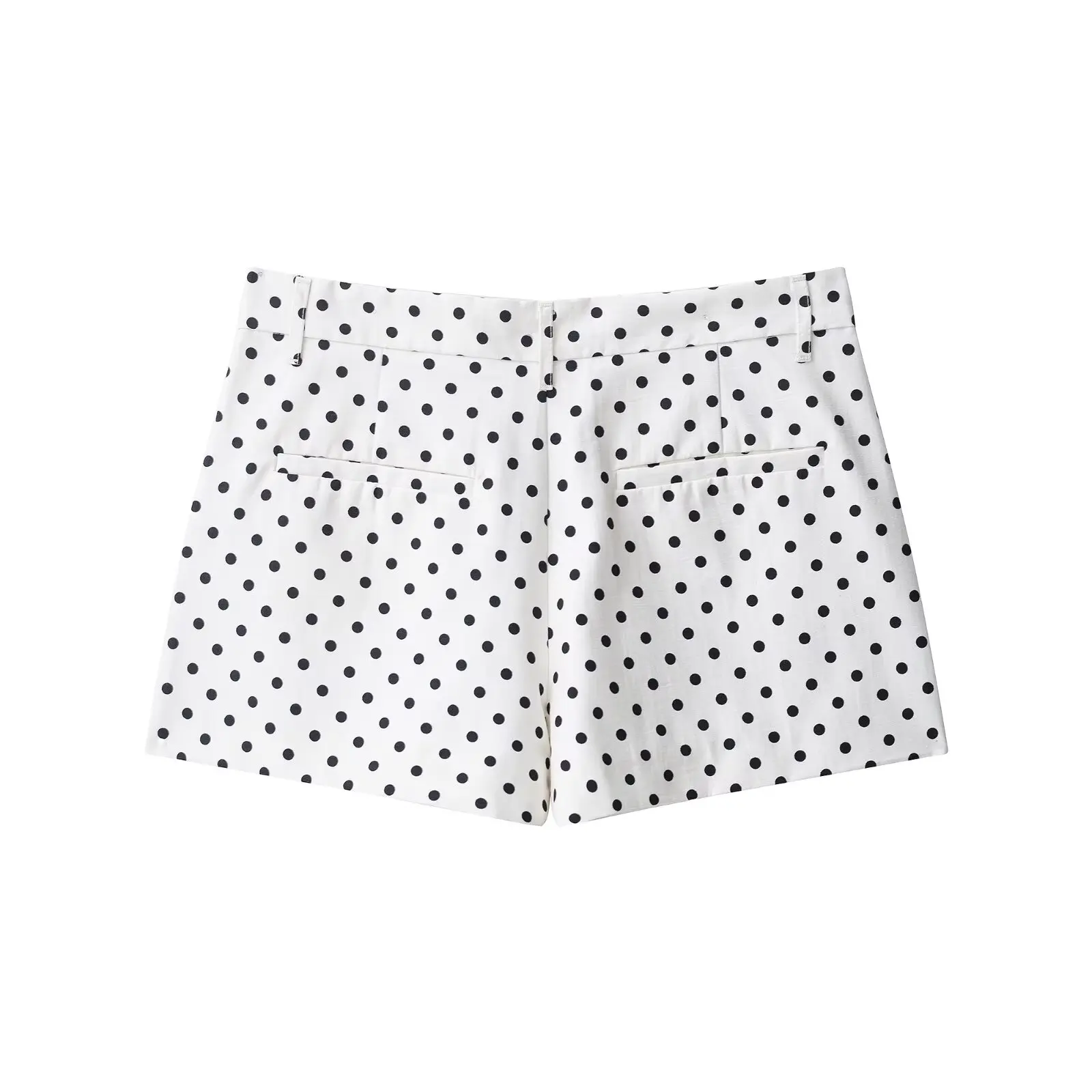 HH Polka Dot Shorts Sets For Women 2026 Trend Outfits Long Sleeve Zipper Turtleneck Jacket Coat Spring Woman Elegant 2 Piece Set
