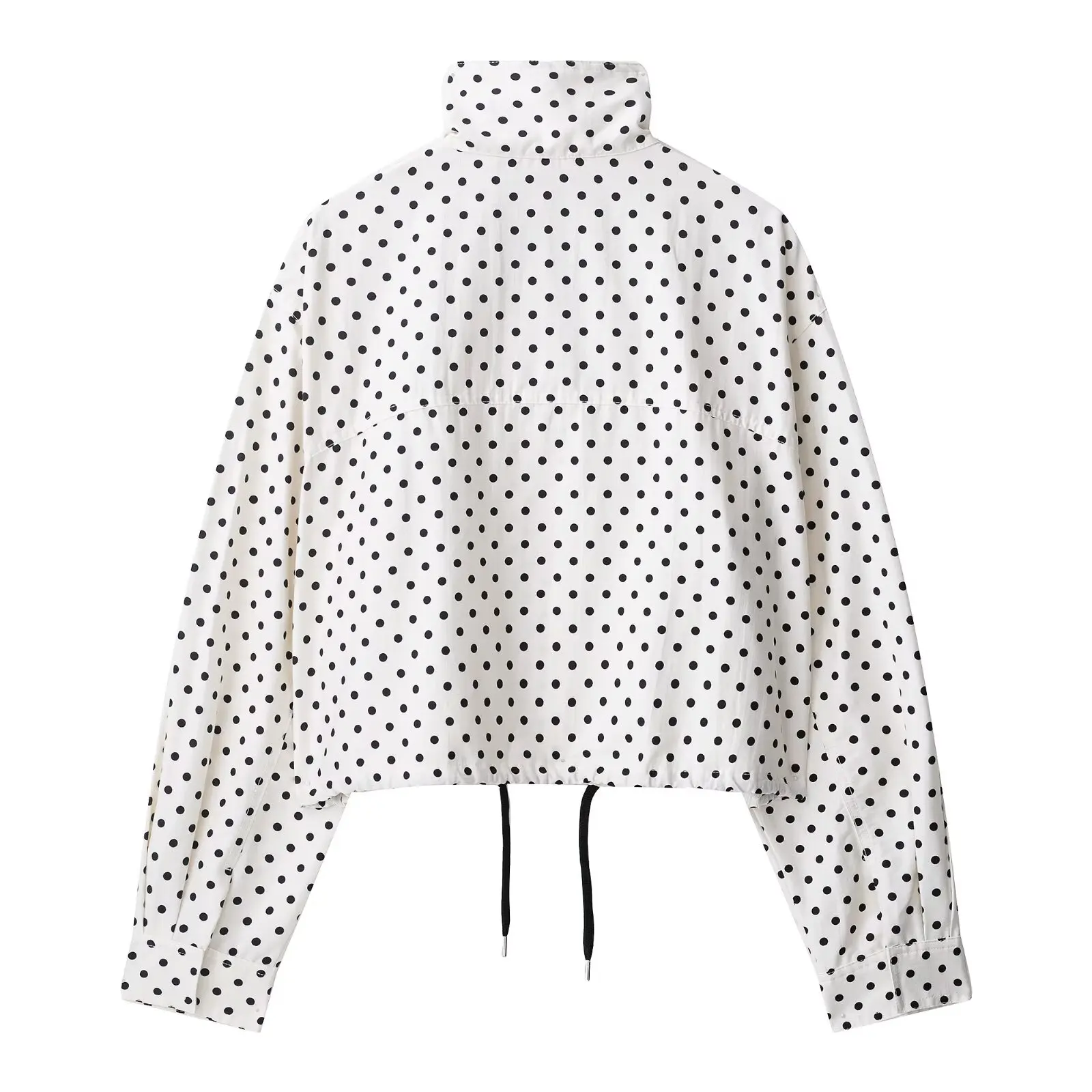 HH Polka Dot Shorts Sets For Women 2026 Trend Outfits Long Sleeve Zipper Turtleneck Jacket Coat Spring Woman Elegant 2 Piece Set