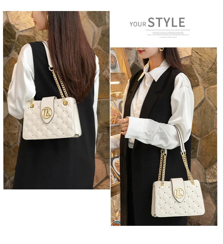 Shoulder Bag, Women's Bag, 2026 New Fashionable Diamond Grid Chain Bag, Crossbody Tote Bag