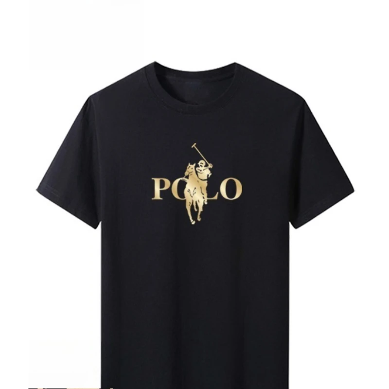Summer Trendy Brand Men's Clothes Business Casual Short-sleeved T-shirt Fit and Versatile Crew Neck Top Breathable T-shirt