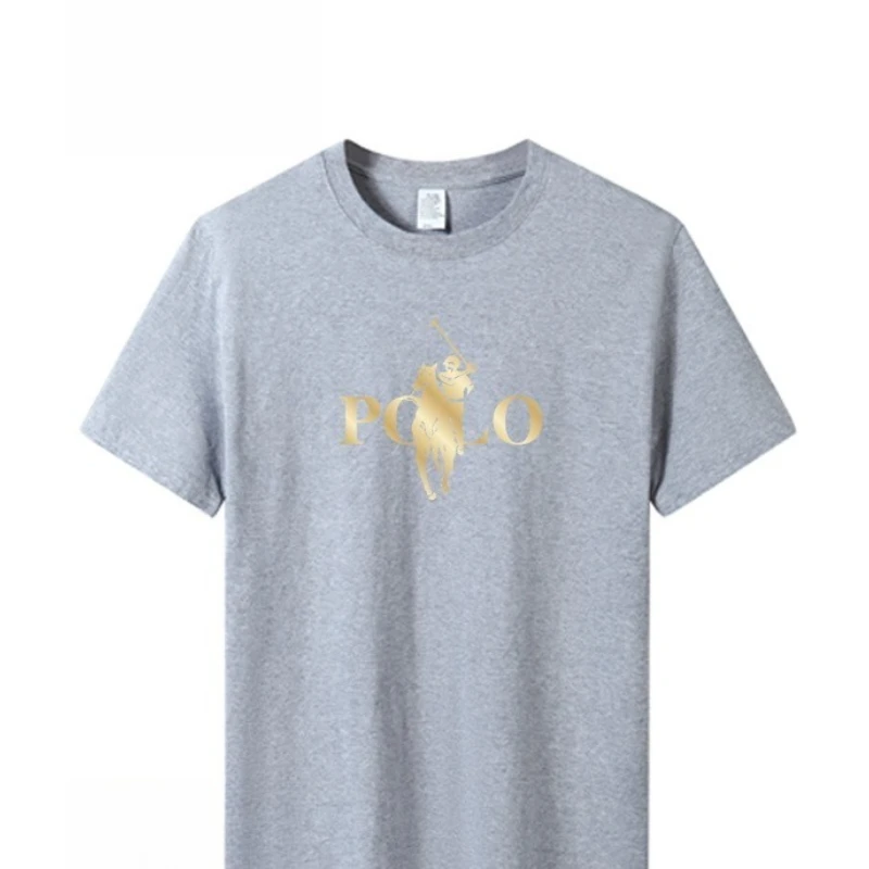 Summer Trendy Brand Men's Clothes Business Casual Short-sleeved T-shirt Fit and Versatile Crew Neck Top Breathable T-shirt