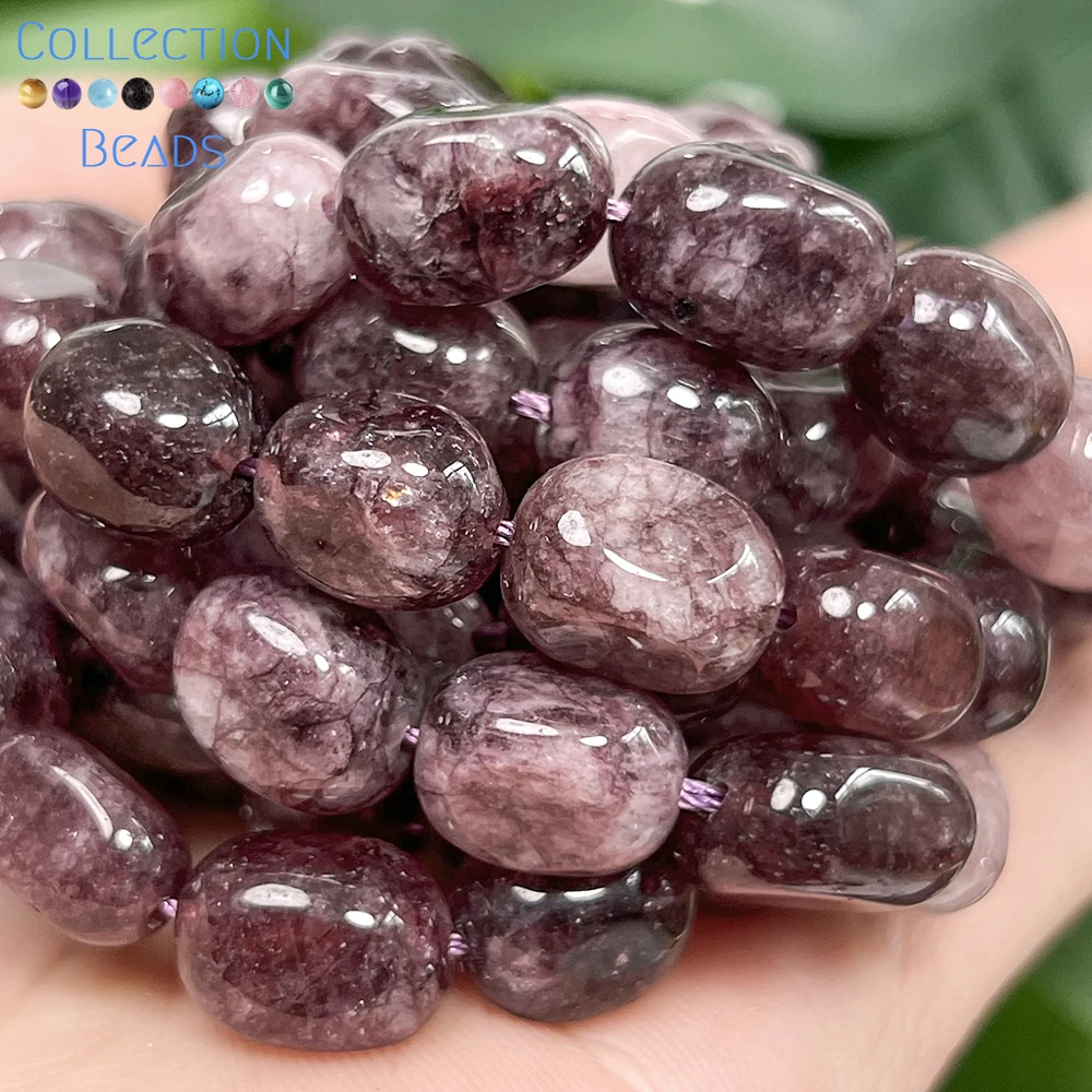 8x12mm Natural Purple Phosphosiderite Irregular Loose Spacer Beads For Jewelry Making DIY Bracelets Necklace Accessories 15''