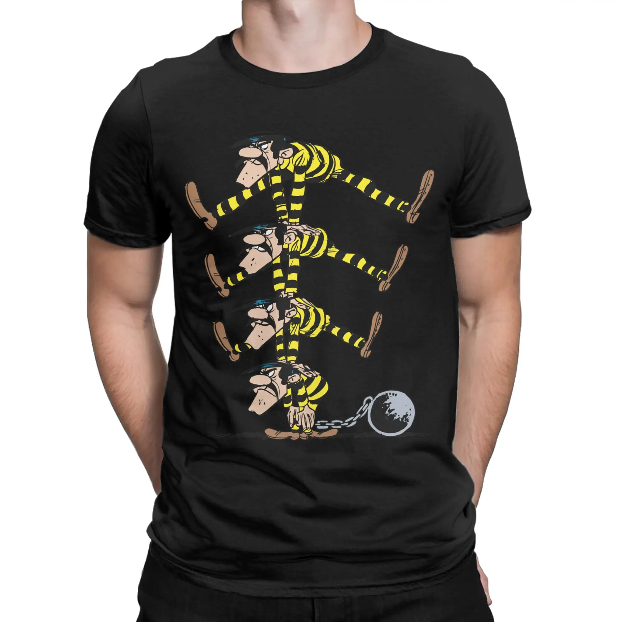 Men's T-Shirts The Dalton Brothers Lucky Luke Humorous 100% Cotton Tees Short Sleeve T Shirt O Neck Tops Gift