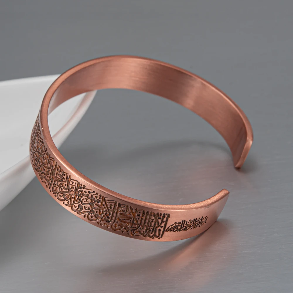 Vinterly Pure Copper Bracelets Women Men Unisex 10mm Adjustable Cuff Bangles Female Resizable Jewelry Soft Solid Copper Vintage