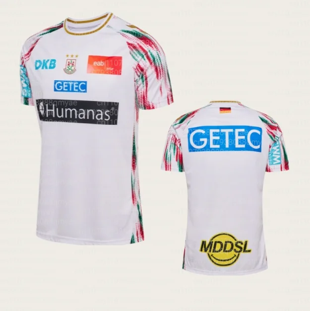25-26 SC Magdeburg Champions League Home Jersey Handball Match Jersey Autumn Sports Dry Quickly Men's T-Shirt FamilyMatching