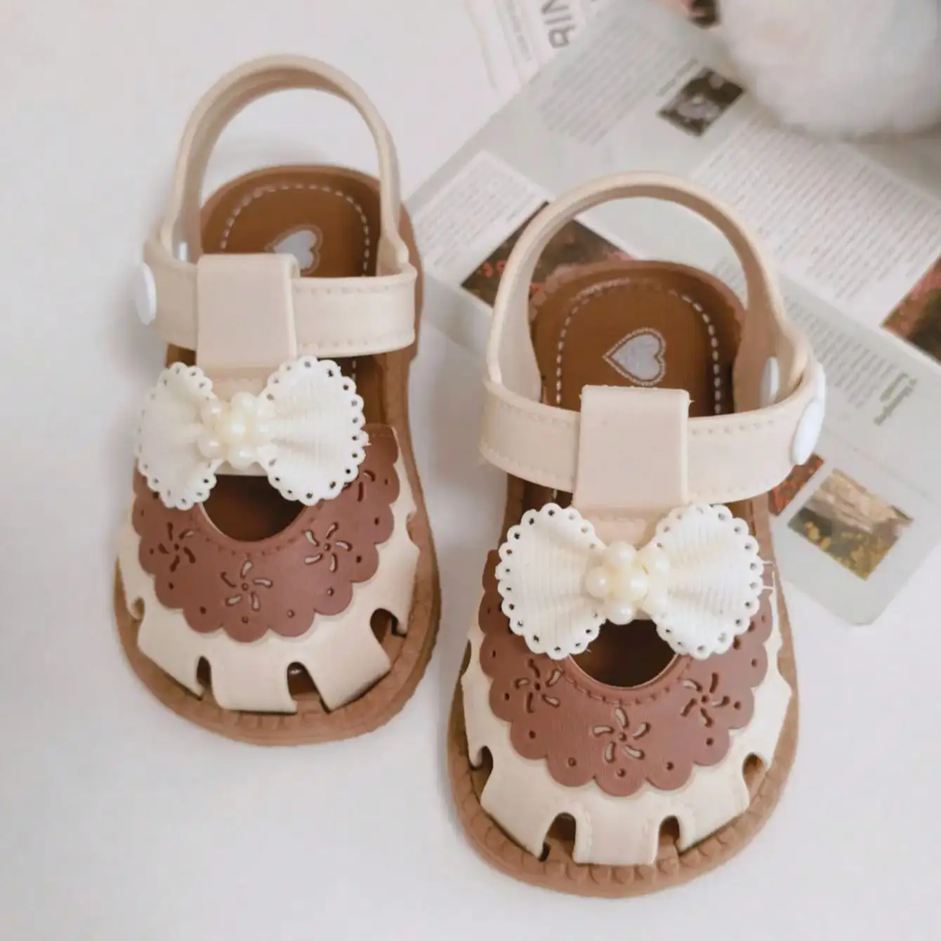 2026 Princess Style Girls Sandals New Arrival Infant Toddler Baby Walking Shoes Spring Summer Soft Bottom Anti-slip Kick-Proof