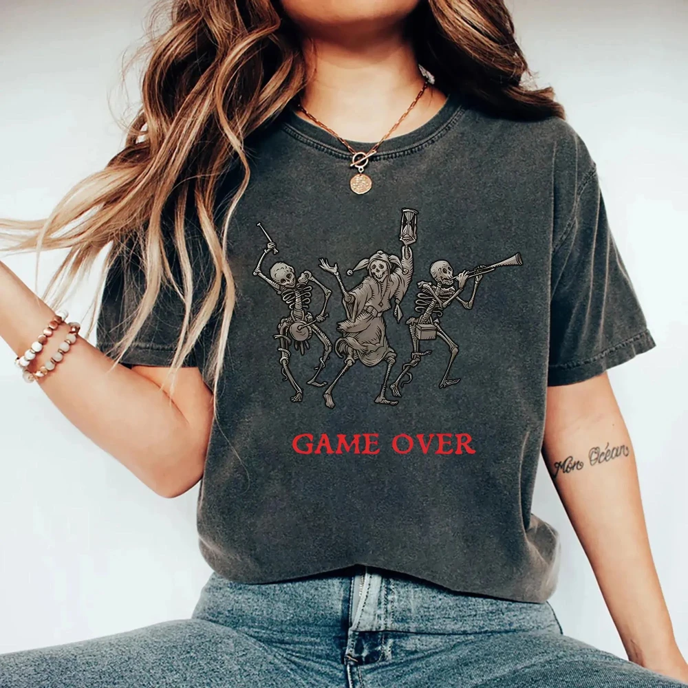 Kingdom Come Deliverance Shirt Vintage Medieval Crown Sword Graphic Tee Short Sleeve Shirt Women Men for Spring and Summer