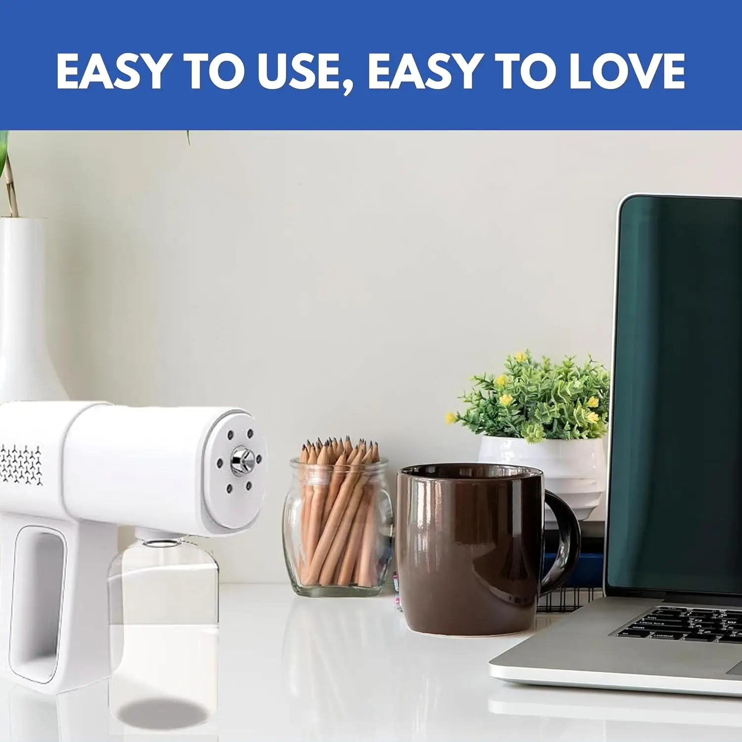 380ml Electric Nano Blue Light Steam Spray Gun K5 Wireless Atomizing Sterilizer C-Type Atomized Household Handheld Sterilizer