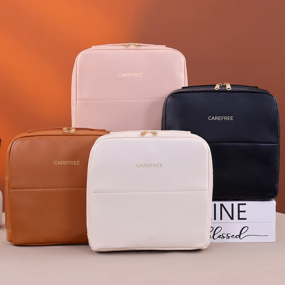 Portable Standing Up Bag Travel Waterproof Toiletry Storage Pouch Bag for Brues Cosmetic Tools Women's Makeup Organizer
