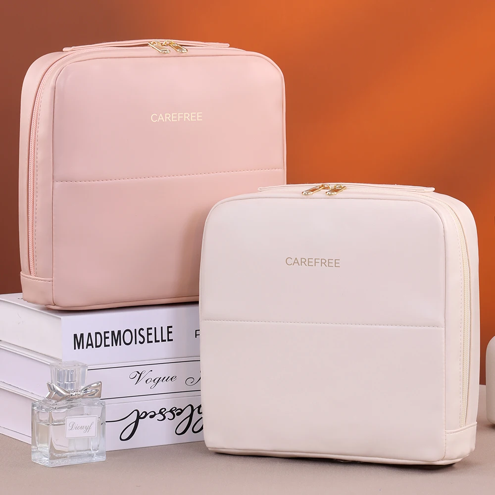 Portable Standing Up Bag Travel Waterproof Toiletry Storage Pouch Bag for Brues Cosmetic Tools Women's Makeup Organizer