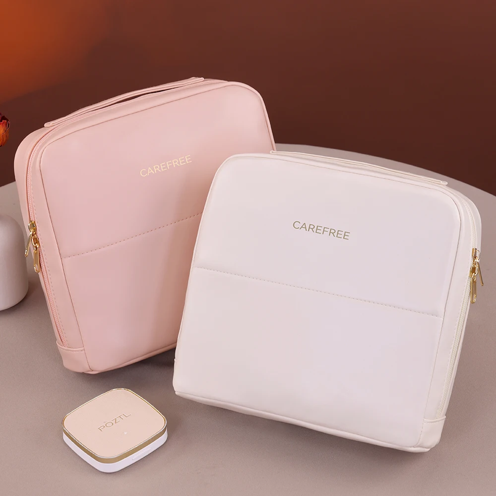 Portable Standing Up Bag Travel Waterproof Toiletry Storage Pouch Bag for Brues Cosmetic Tools Women's Makeup Organizer