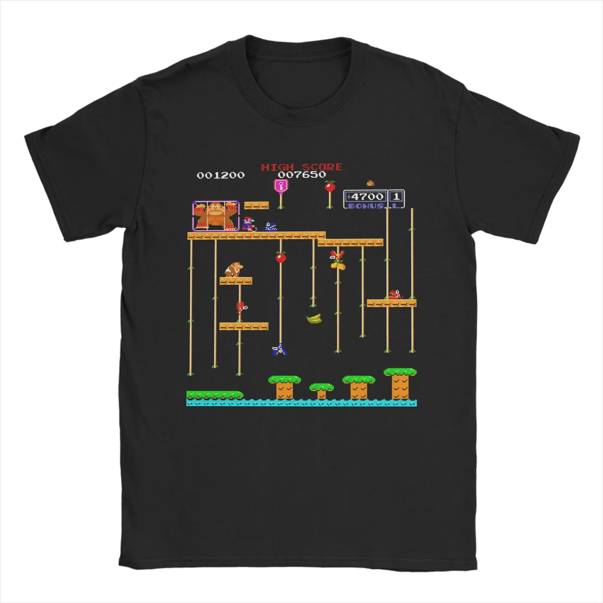 2026 Summer New Style Fun "Gorilla Khan" Video Game High-Quality Comfortable Men's Printed Round-neck T-Shirt