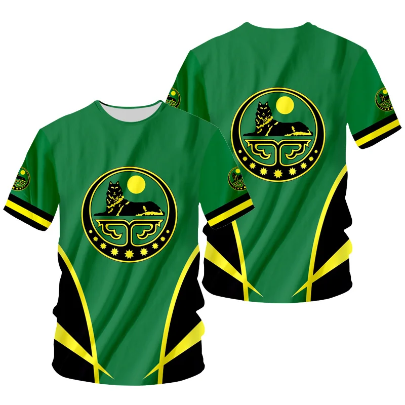 Chechnya Emblem T-Shirt Men Women Chechen Heritage Graphic Tee Summer outdoor sports casual fashionable street clothing