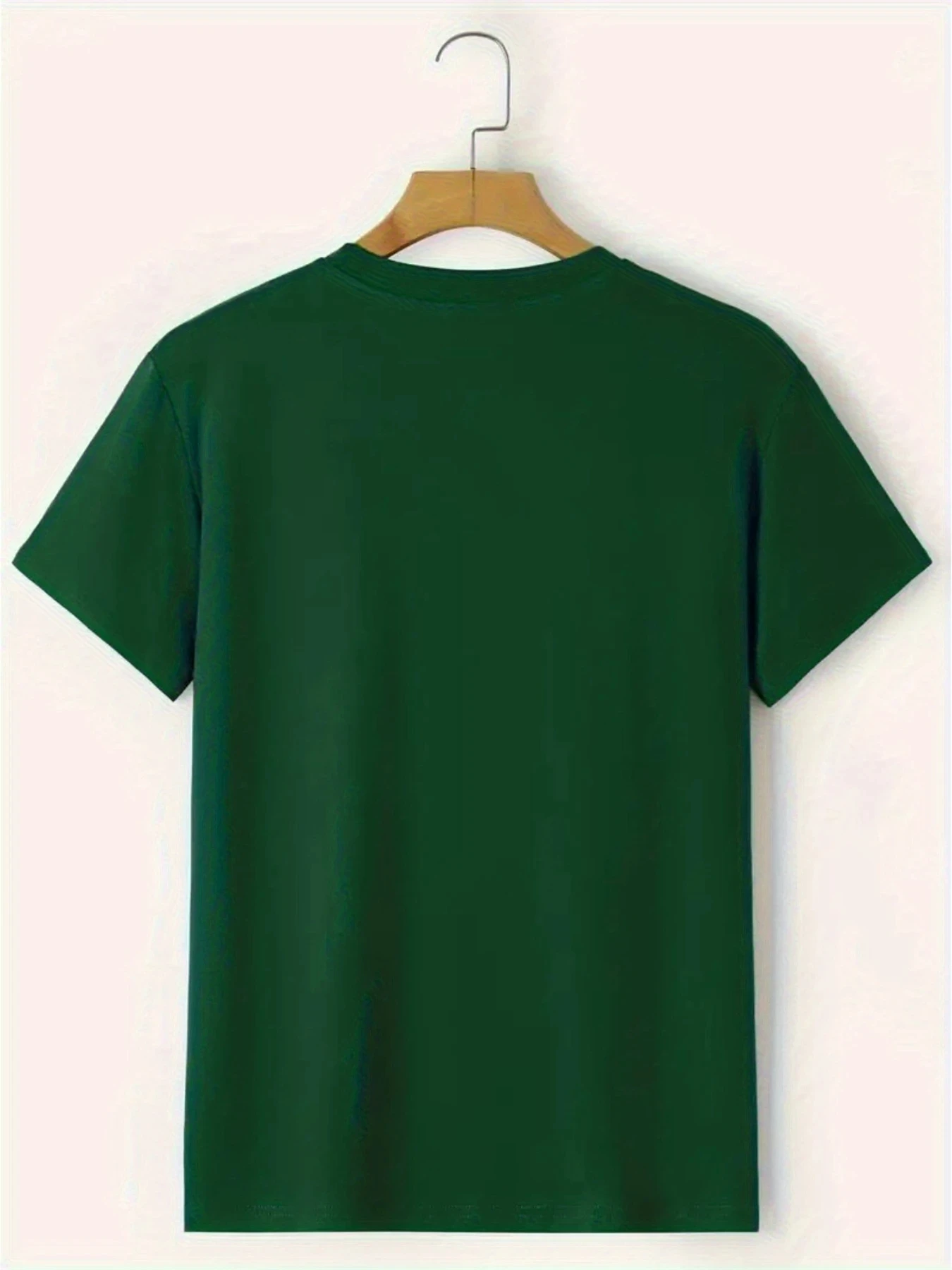 Summer Men's 100% Cotton Casual Loose Simple Letter Pattern Printed Comfortable Sports Round Neck Short Sleeved T-Shirt Top