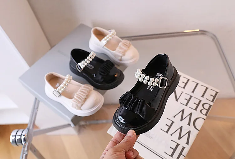Cartoon Princess Shoe Fashion Simple Leather Shoe Comfort Versatile Exquisite Girl Shoes Trendy Butterfly Bow Casual Child Shoe