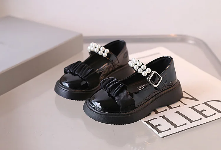 Cartoon Princess Shoe Fashion Simple Leather Shoe Comfort Versatile Exquisite Girl Shoes Trendy Butterfly Bow Casual Child Shoe