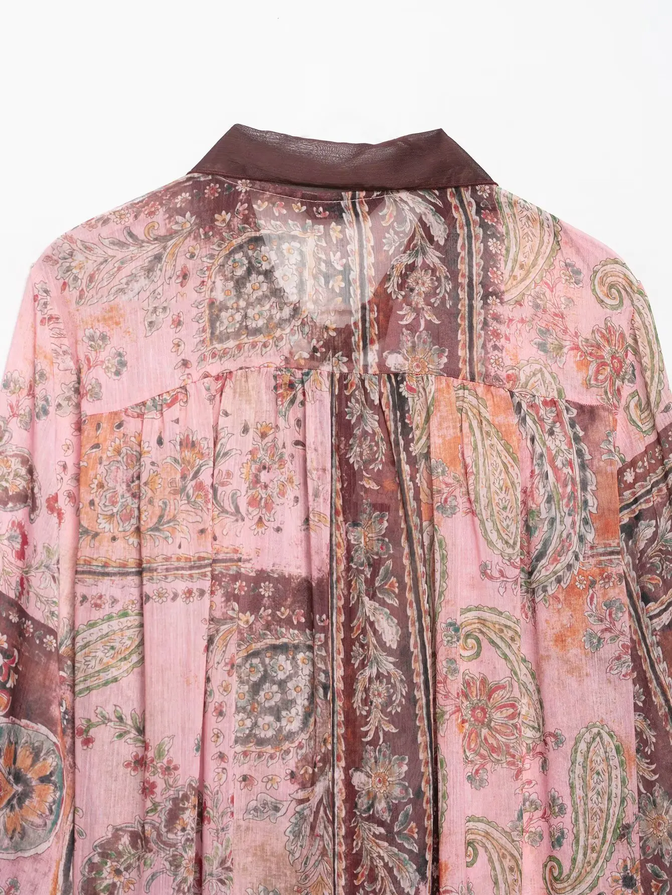 KONDALA Chic Print Women Vintage Blouse Long Sleeve Lace Bow Loose Shirt Single Breasted Casual Fashion 2026 Spring Female Shirt