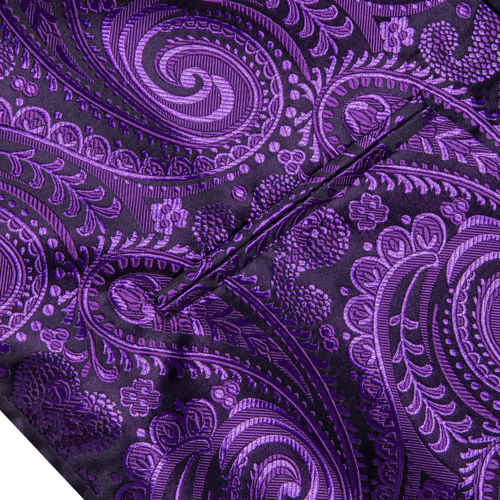 Mens Suit Golden Black Purple Orange Vest Tie Hanky Cufflinks Set Paisley Waistcoat for Male Wedding Busniess