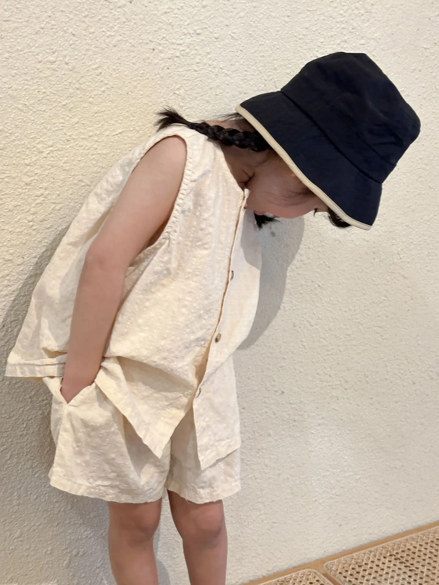 2026 Summer Kids Clothing Set Boys Vest and Shorts 2 Pcs Suit Korean Style Casual Girls Clothes Set Unsex Children Outfit