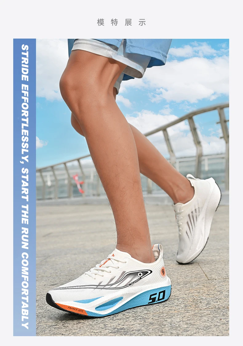 Running Shoes Carbon Board Speciality Marathon Men Sports Breathable Lightweight Women's Comfortable Athletic Nonskid Sneakers