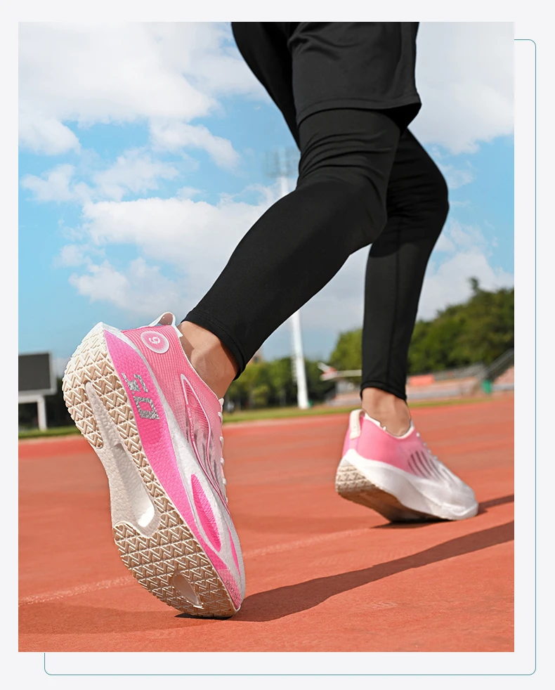 Running Shoes Carbon Board Speciality Marathon Men Sports Breathable Lightweight Women's Comfortable Athletic Nonskid Sneakers