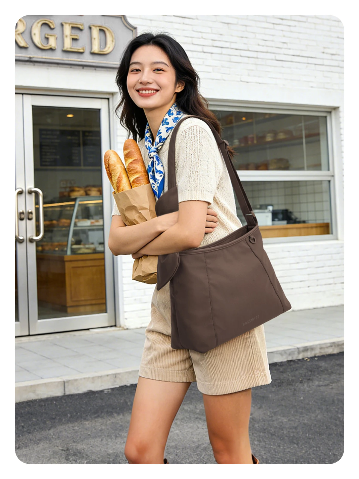 BAGSMART Women Large Capacity Crossbody Bag Casual Shoulder Handbag Waterproof Travel Bag Multi-Function Overnight Shoulder Bag