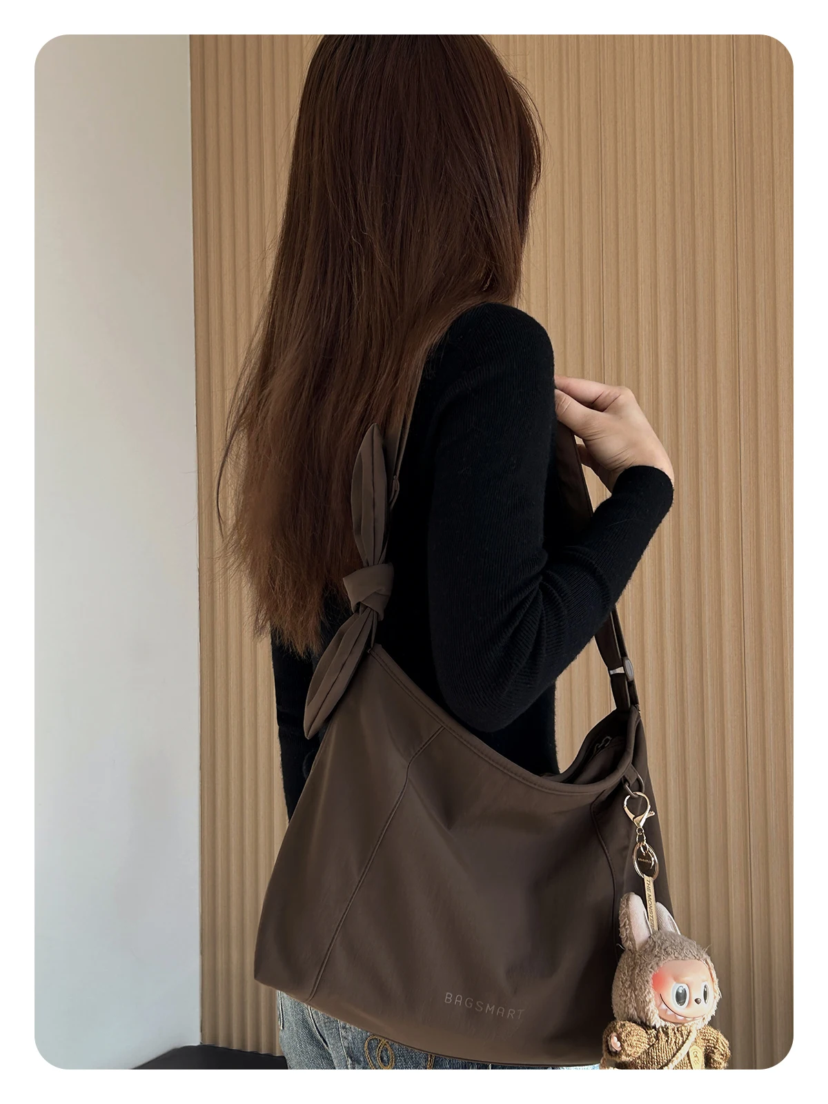 BAGSMART Women Large Capacity Crossbody Bag Casual Shoulder Handbag Waterproof Travel Bag Multi-Function Overnight Shoulder Bag