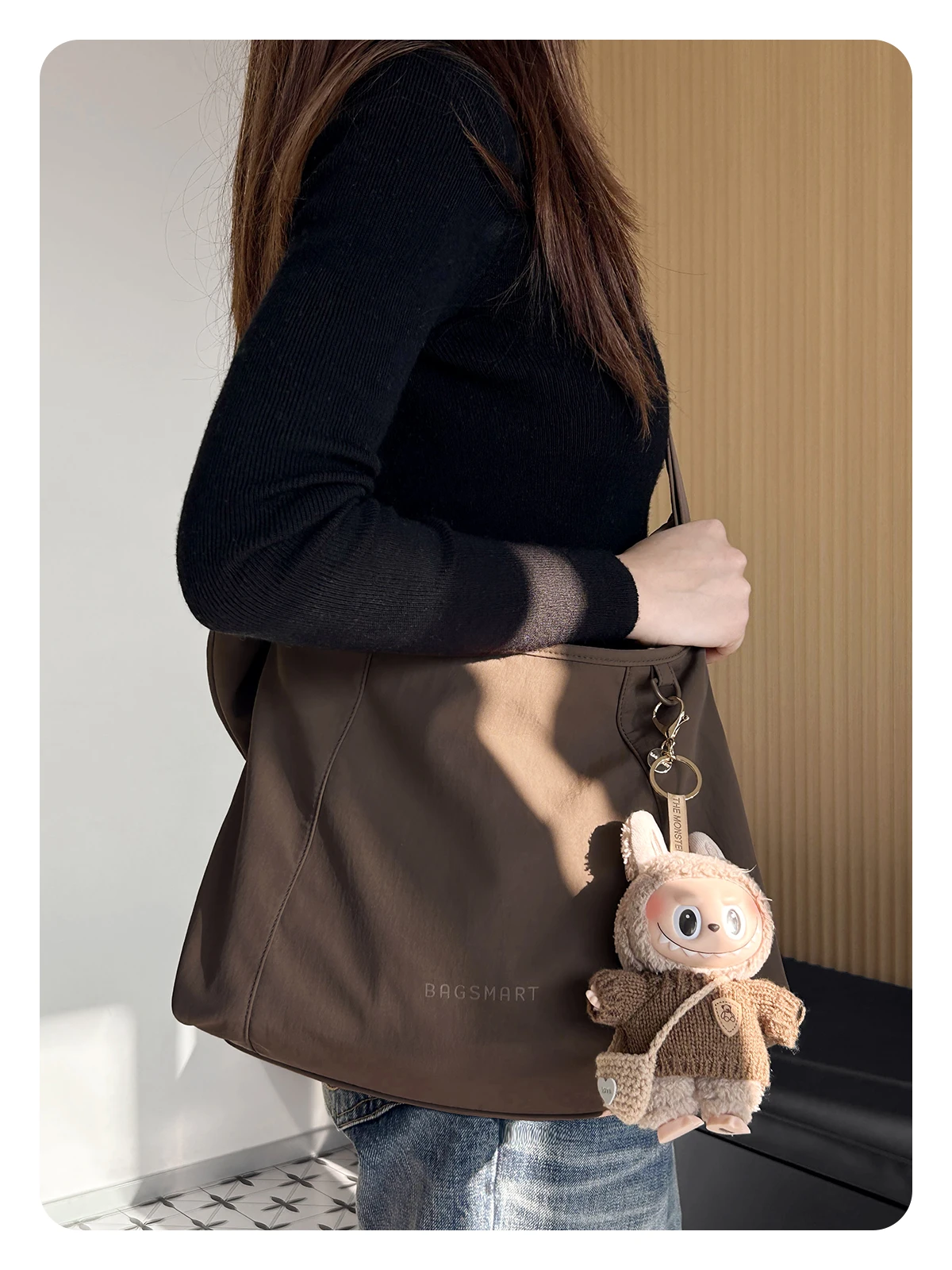 BAGSMART Women Large Capacity Crossbody Bag Casual Shoulder Handbag Waterproof Travel Bag Multi-Function Overnight Shoulder Bag