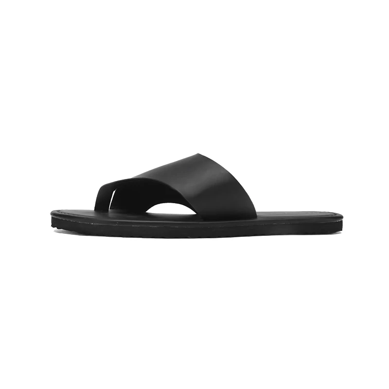High Quality Mens Slippers Fashion Flip Flops Leather Breathable Sandals Non-slip Casual Footwear Lightweight Clogs Roman Flats