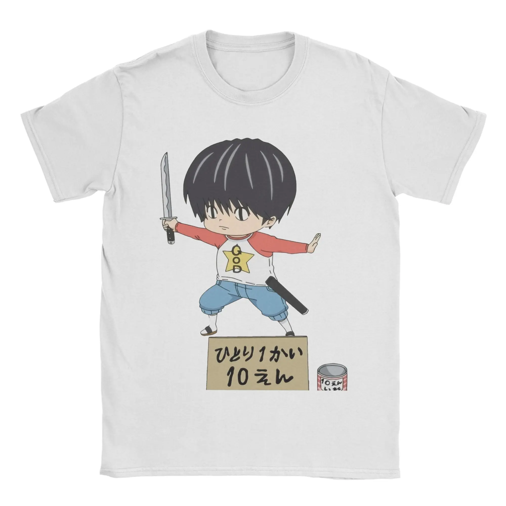 Kotaro Lives Alone T-Shirts for Men Anime Novelty Cotton Tee Shirt Crew Neck Short Sleeve T Shirt Summer Clothes