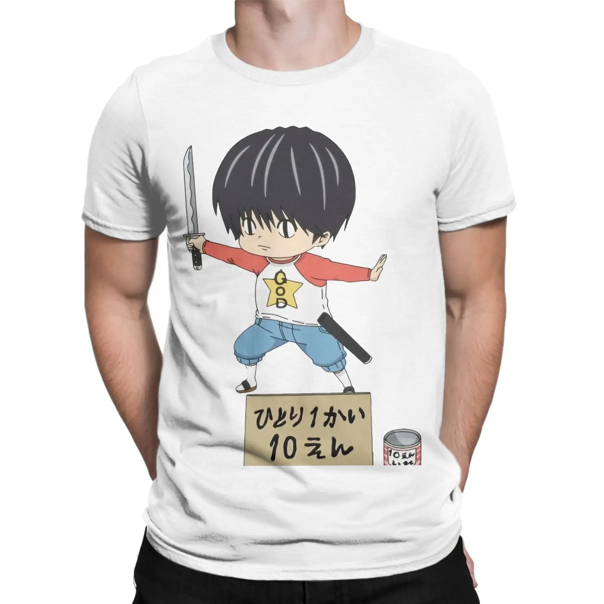 Kotaro Lives Alone T-Shirts for Men Anime Novelty Cotton Tee Shirt Crew Neck Short Sleeve T Shirt Summer Clothes
